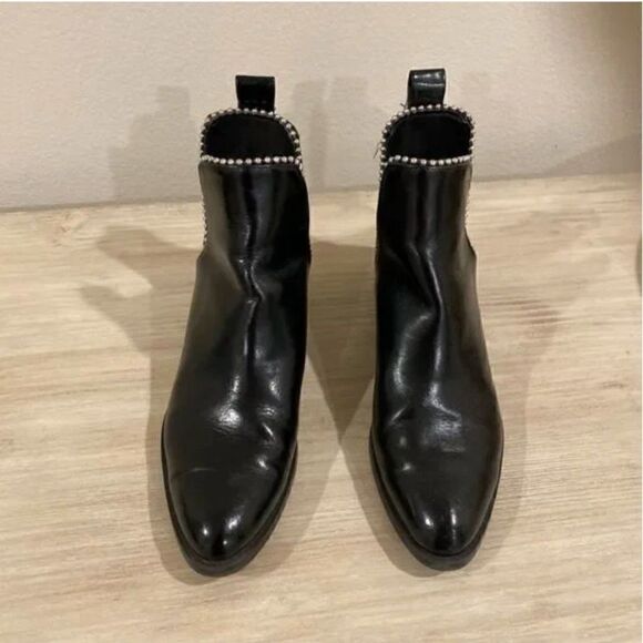 Zara Black Studded Boots  - Picture 6 of 7